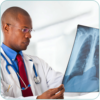 Doctor Looking at X-Rays